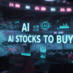 AI-driven stock market growth chart.