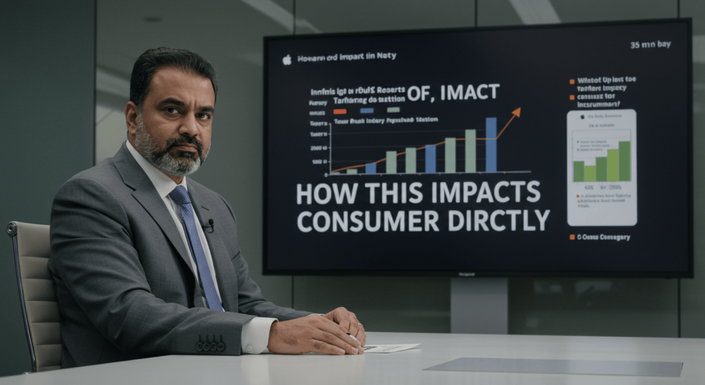 Consumers facing higher prices and reduced access to tech products due to the impact of tariffs on companies like Apple.